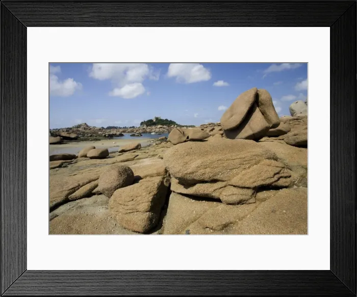 Framed Print : Pink granite rocks Ploumanac'h Cote de Granit Rose Brittany France Framed Print : Pink granite rocks Ploumanac'h Cote de Granit Rose Brittany France
