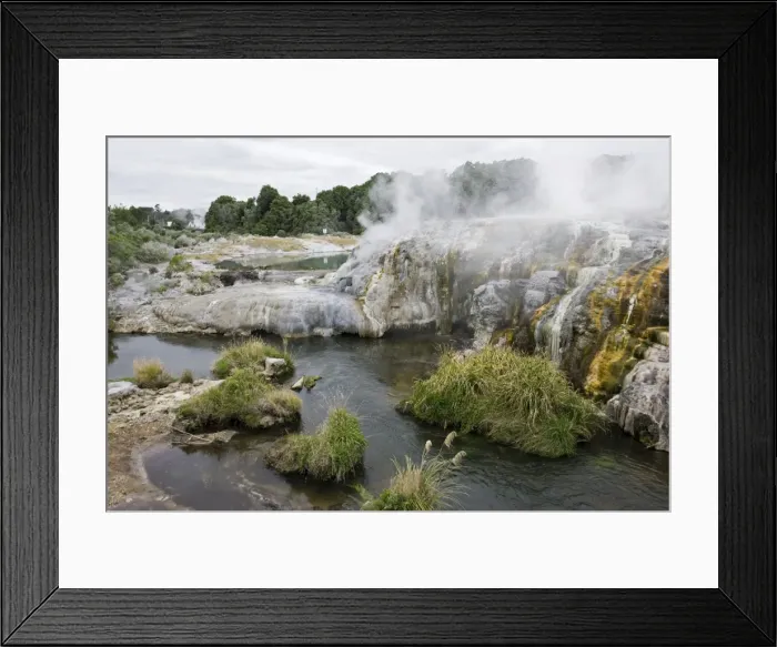 Framed Print : Sulphur covered rocks and geothermal steam. Te Puia Whakarewarewatanga Thermal Valley - Rotorua - New Zealand Framed Print : Sulphur covered rocks and geothermal steam. Te Puia Whakarewarewatanga Thermal Valley - Rotorua - New Zealand