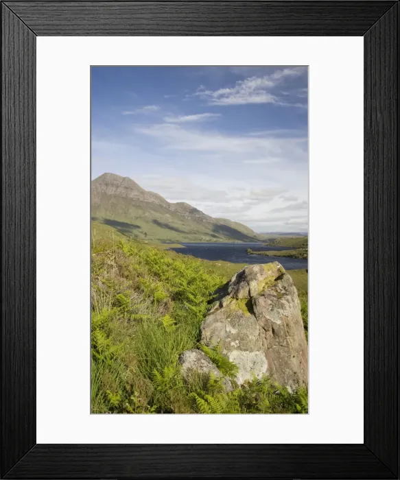 Framed Print : Mountain scenery Loch Lurgainn North West Highlands Scotland UK Framed Print : Mountain scenery Loch Lurgainn North West Highlands Scotland UK