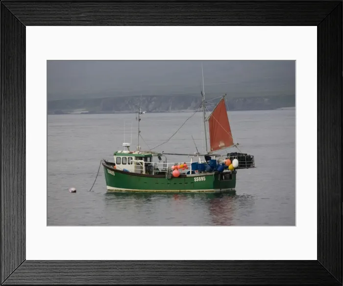 Framed Print : Small fishing boat moored in Port Asaig Isle of Islay Scotland UK Framed Print : Small fishing boat moored in Port Asaig Isle of Islay Scotland UK