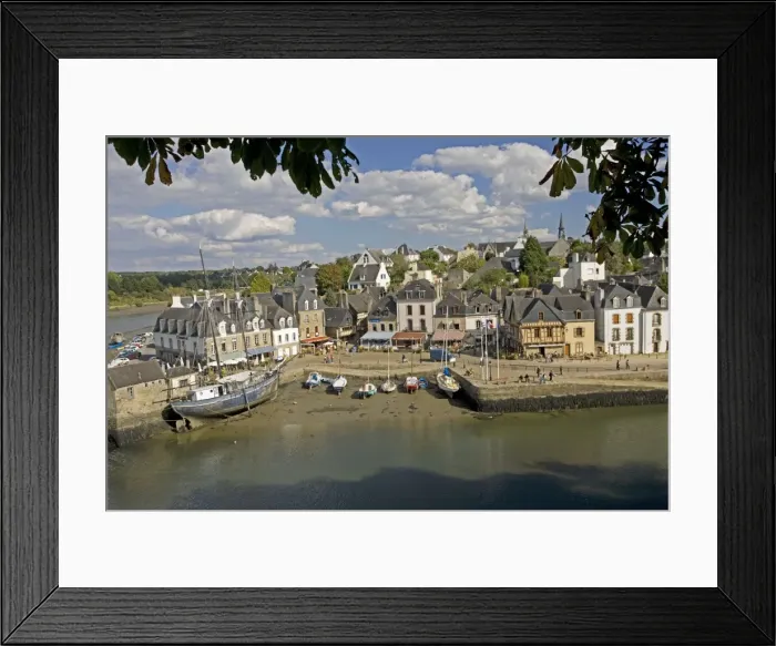 Framed Print : Harbour and town St Goustan Port d'Auray Brittany France Framed Print : Harbour and town St Goustan Port d'Auray Brittany France