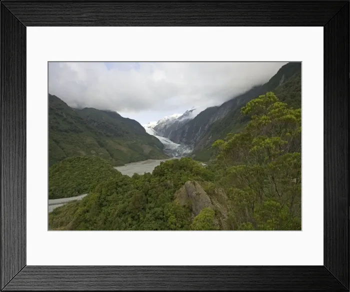 Framed Print : Glacier - scenic view of Franz Josef glacier. Westland National Park - South Island - New Zealand Framed Print : Glacier - scenic view of Franz Josef glacier. Westland National Park - South Island - New Zealand