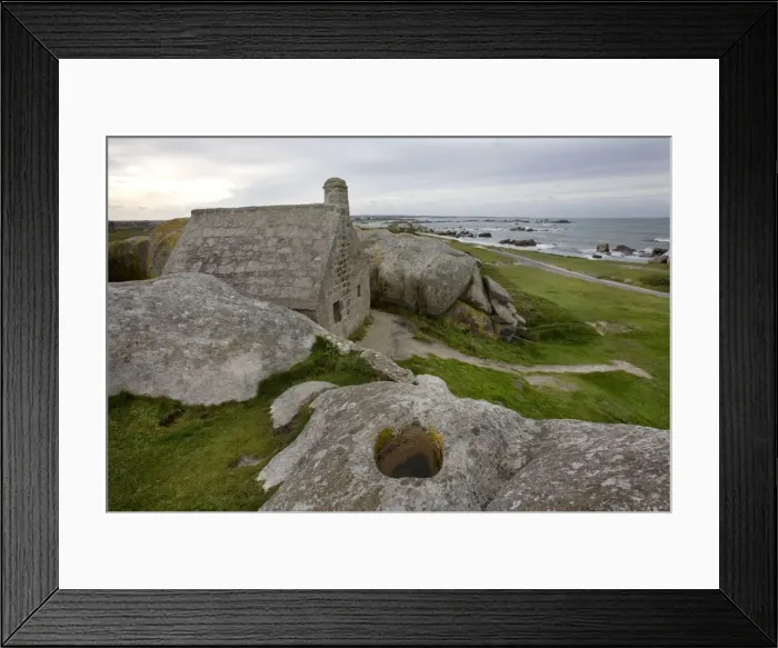 Framed Print : Old Costums House, Meneham - Brittany - France Framed Print : Old Costums House, Meneham - Brittany - France
