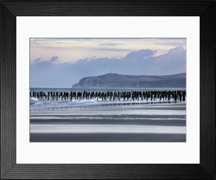Framed Print : Mussel culture - Cap Gris Nez beach - North Sea - CUte d'Opale - France Framed Print : Mussel culture - Cap Gris Nez beach - North Sea - CUte d'Opale - France