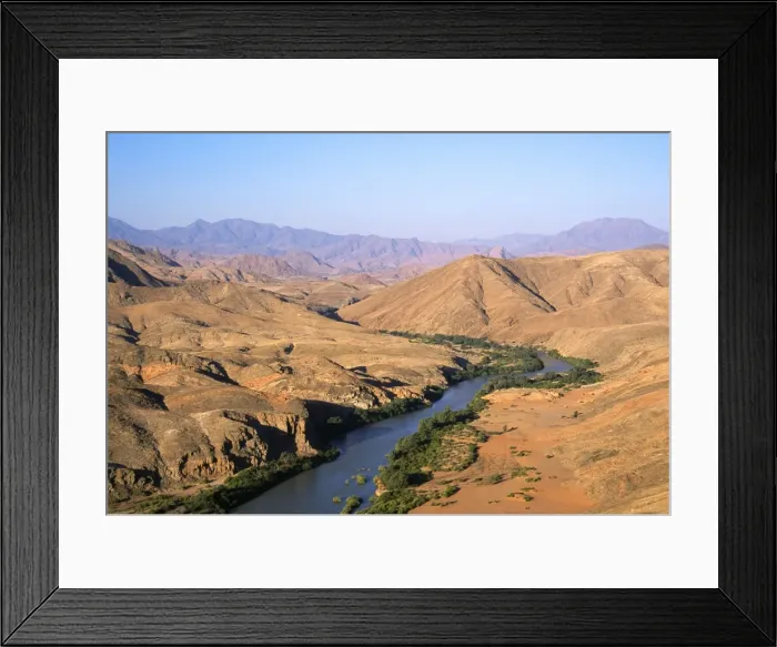 Framed Print : Africa - Kunene river between Namibia & Angola Framed Print : Africa - Kunene river between Namibia & Angola