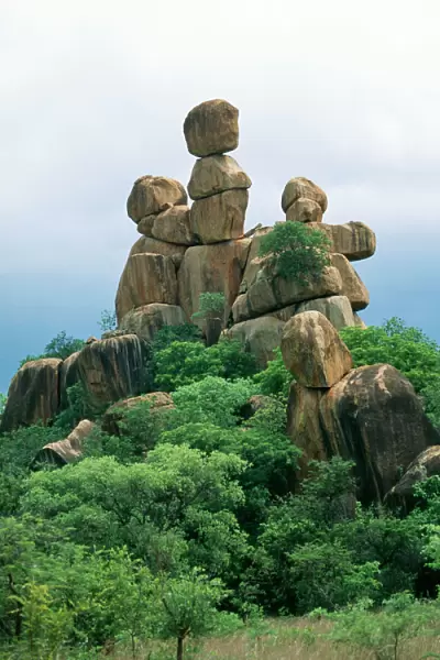 Africa Kopje granite boulders, Matobo Hills, Zimbabwe