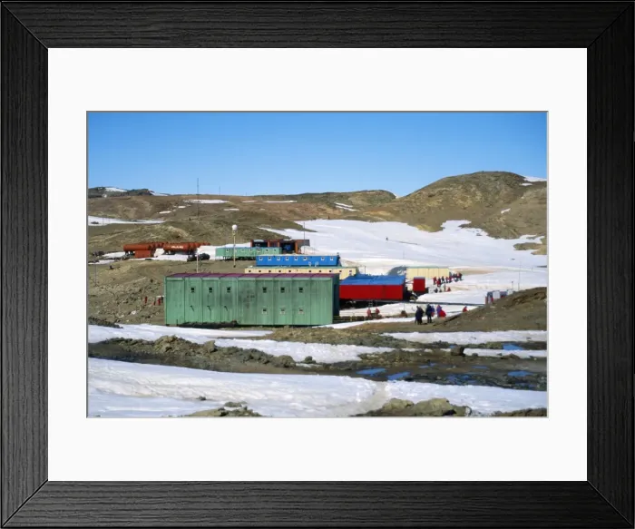 Framed Print : Antarctica Zhongshan Chinese base, Larsemann Hills, Antarctica