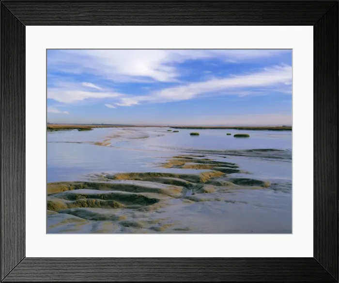 Framed Print : Blackwater Estuary - eroded mudflats at Mersea Island - Essex Framed Print : Blackwater Estuary - eroded mudflats at Mersea Island - Essex