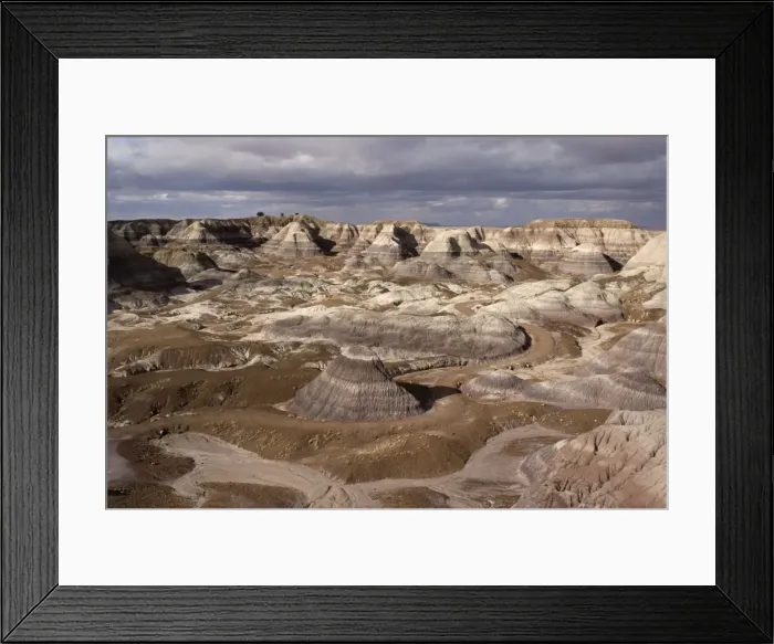 Framed Print : Petrified Forest National Park, Arizona: general view over the eroded remains of the Chinle layer, partly made up of volcanic ash from 225 million years ago Framed Print : Petrified Forest National Park, Arizona: general view over the eroded remains of the Chinle layer, partly made up of volcanic ash from 225 million years ago