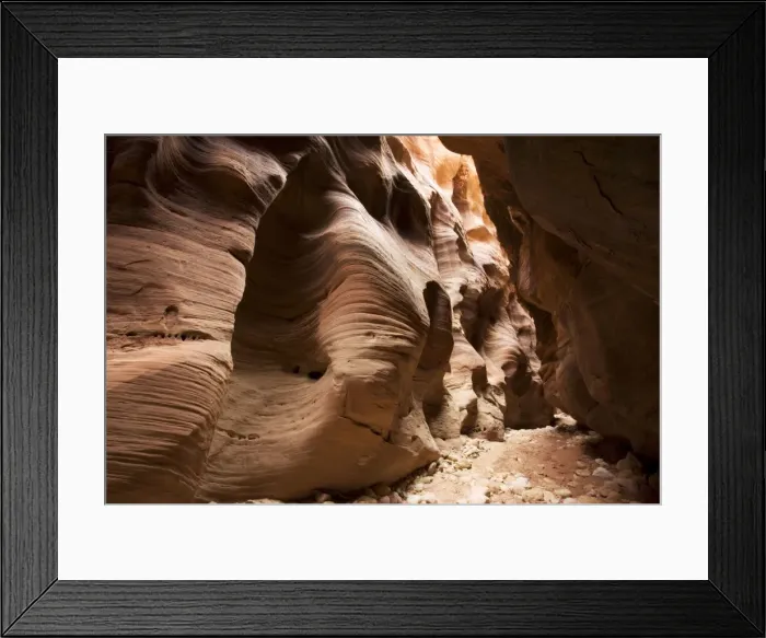 Framed Print : Buckskin gulch - slot canyon in sandstone. In Paria Canyon-Vermilion Cliffs Wilderness area. Utah, USA Framed Print : Buckskin gulch - slot canyon in sandstone. In Paria Canyon-Vermilion Cliffs Wilderness area. Utah, USA