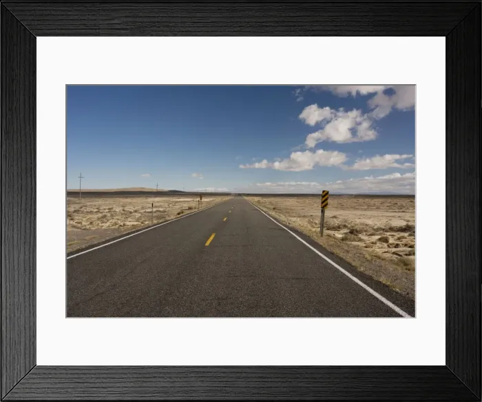 Framed Print : Main road in west Utah across the desert. USA