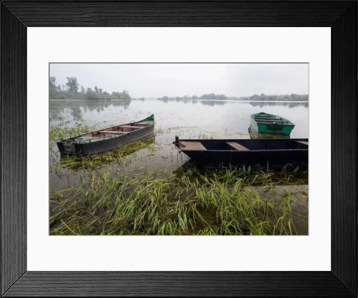 Framed Print : Boats in water - Lac du Der Chantecocq - enormous reservoir in Seine Valley, near Troyes. Very rich bird life, including wintering and passage cranes Framed Print : Boats in water - Lac du Der Chantecocq - enormous reservoir in Seine Valley, near Troyes. Very rich bird life, including wintering and passage cranes