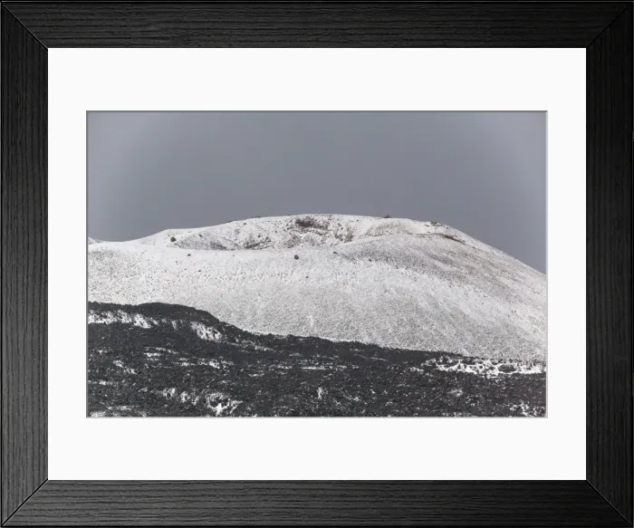 Framed Print : Mount Etna during a hail storm, April. Wholly volcanic landscape. Sicily Framed Print : Mount Etna during a hail storm, April. Wholly volcanic landscape. Sicily