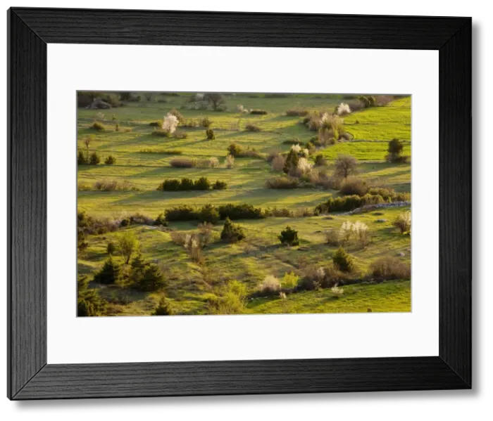 Framed Print : Olf field patterns and boundaries on a spring evening; at Cimikoy near Akseki, Taurus Mountains, south Turkey Framed Print : Olf field patterns and boundaries on a spring evening; at Cimikoy near Akseki, Taurus Mountains, south Turkey