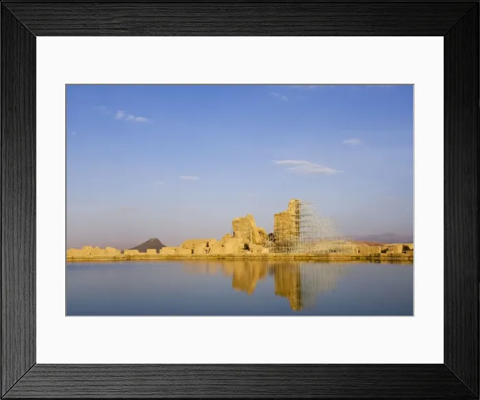 Framed Print : Takht-e Soleiman. Ruins of Takht-e Soleiman, the spiritual centre of Zoroastrianism in 3rd century AD; Sassanian period. Western Iran. Unesco World Heritage site Framed Print : Takht-e Soleiman. Ruins of Takht-e Soleiman, the spiritual centre of Zoroastrianism in 3rd century AD; Sassanian period. Western Iran. Unesco World Heritage site