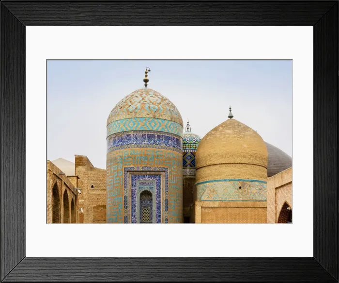 Framed Print : Sheik Safi Mausoleum, Ardabil, Iran. Allah-Allah tower, so called for the pattern of turquoise glazed bricks forming the endlessly repeated Allah meaning God Framed Print : Sheik Safi Mausoleum, Ardabil, Iran. Allah-Allah tower, so called for the pattern of turquoise glazed bricks forming the endlessly repeated Allah meaning God
