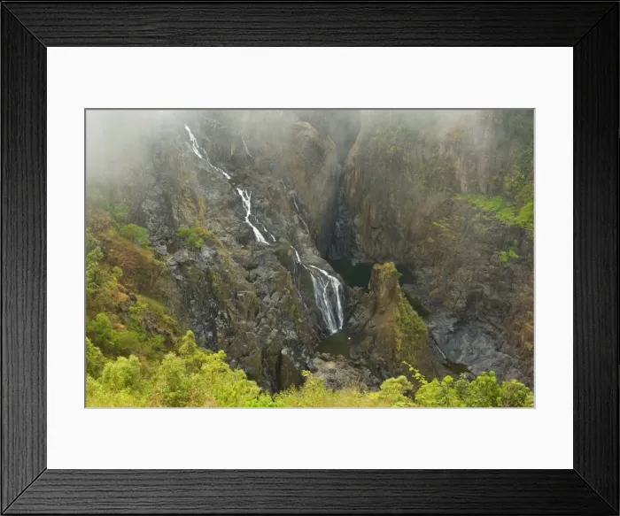 Framed Print : Barron Falls and Gorge - impressive narrow gorge and Barron Falls, seen from above. Mist, caused by a recent downpoor, is still visible - Barron Falls National Park, Wet Tropics World Heritage Area, Queensland, Australia Framed Print : Barron Falls and Gorge - impressive narrow gorge and Barron Falls, seen from above. Mist, caused by a recent downpoor, is still visible - Barron Falls National Park, Wet Tropics World Heritage Area, Queensland, Australia