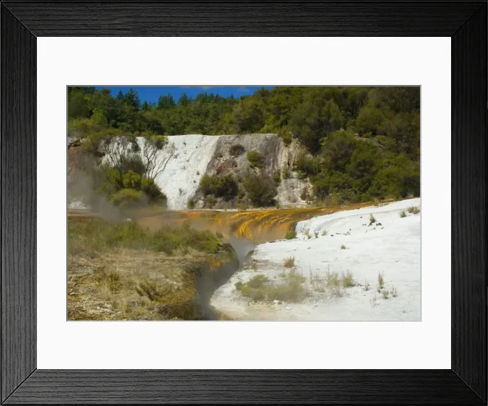 Framed Print : Rainbow and Cascade Terrace colourful silica terrace formed by hot water algae growing in the geothermal area of Orakei Korako also called The Hidden Valley Orakei Korako, Waikato, North Island, New Zealand Framed Print : Rainbow and Cascade Terrace colourful silica terrace formed by hot water algae growing in the geothermal area of Orakei Korako also called The Hidden Valley Orakei Korako, Waikato, North Island, New Zealand