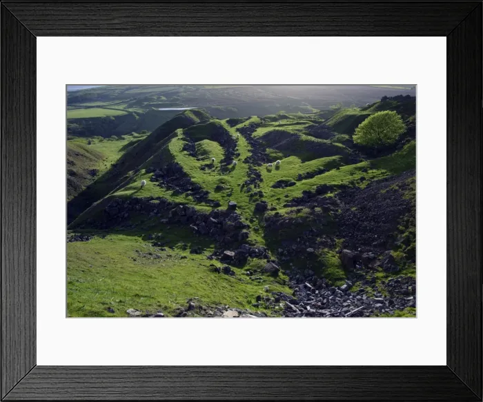 Framed Print : West Rigg Open Cut-old iron ore mine, SSSI, beside Westgate, Weardale, Durham UK