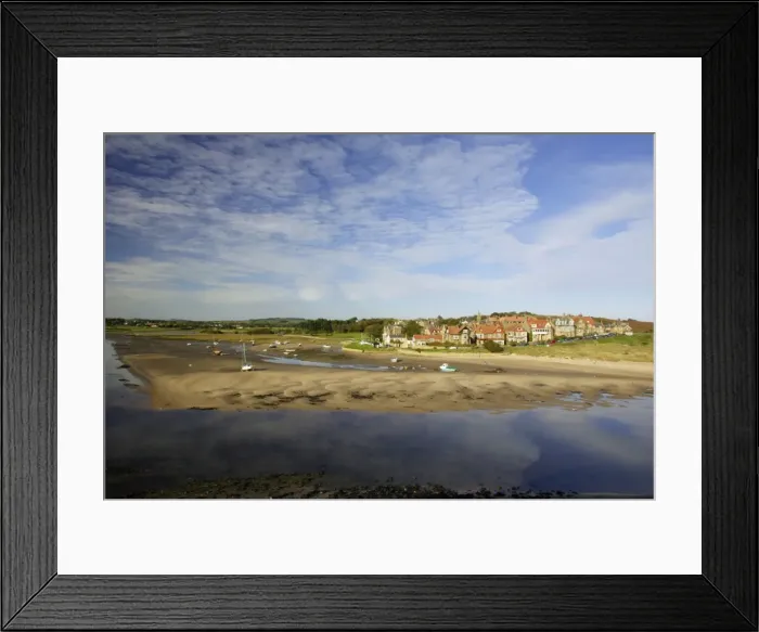 Framed Print : Alnmouth - coastal village and holiday resort, view from Church Hill, Northumberland, England, UK Framed Print : Alnmouth - coastal village and holiday resort, view from Church Hill, Northumberland, England, UK