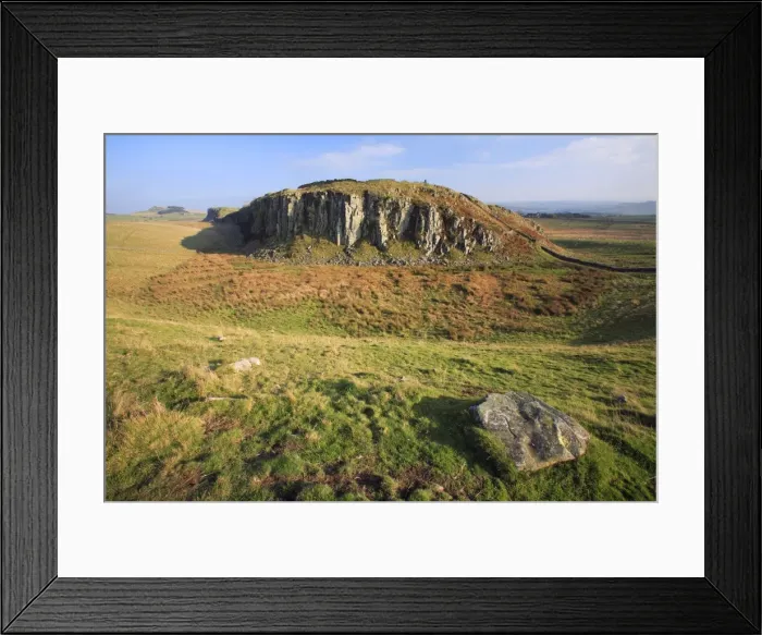 Framed Print : Hadrian's Wall - view from Steel Rig looking east towards Crag Lough, Northumberland National Park, autumn, England Framed Print : Hadrian's Wall - view from Steel Rig looking east towards Crag Lough, Northumberland National Park, autumn, England