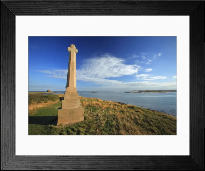 Framed Print : Second World War Memorial - Holy Island, Lindisfarne, Northumberland National Park, England Framed Print : Second World War Memorial - Holy Island, Lindisfarne, Northumberland National Park, England