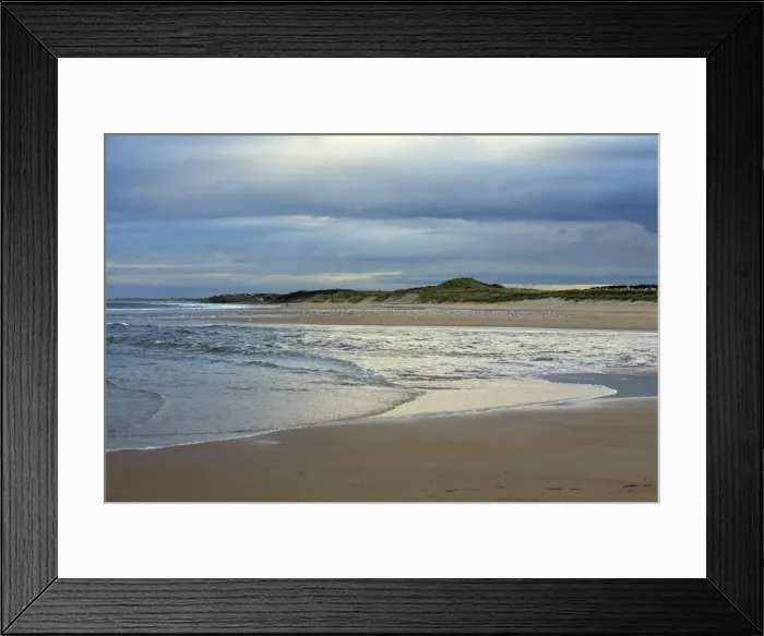 Framed Print : Alnmouth - Beach at the river Aln estuary, Northumberland National park, England Framed Print : Alnmouth - Beach at the river Aln estuary, Northumberland National park, England