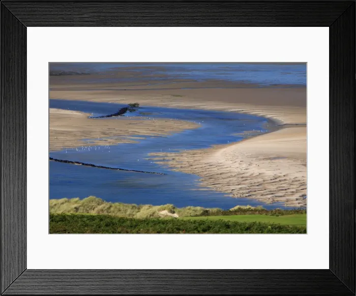 Framed Print : Estuary Channel - at low tide, Budle Bay wildfowl reserve, Northumberland National Park, England Framed Print : Estuary Channel - at low tide, Budle Bay wildfowl reserve, Northumberland National Park, England