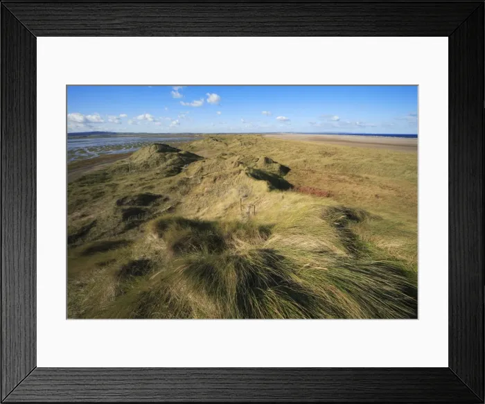 Framed Print : Sand Dunes - Holy Island, view looking north, Lindisfarne National Nature Reserve, Northumberland, England Framed Print : Sand Dunes - Holy Island, view looking north, Lindisfarne National Nature Reserve, Northumberland, England