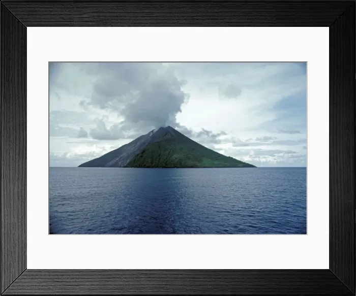 Framed Print : Gunung Api Volcano, Banda Sea, This uninhabited volcano is constantly smoking. Banda Sea. Indonesia Framed Print : Gunung Api Volcano, Banda Sea, This uninhabited volcano is constantly smoking. Banda Sea. Indonesia