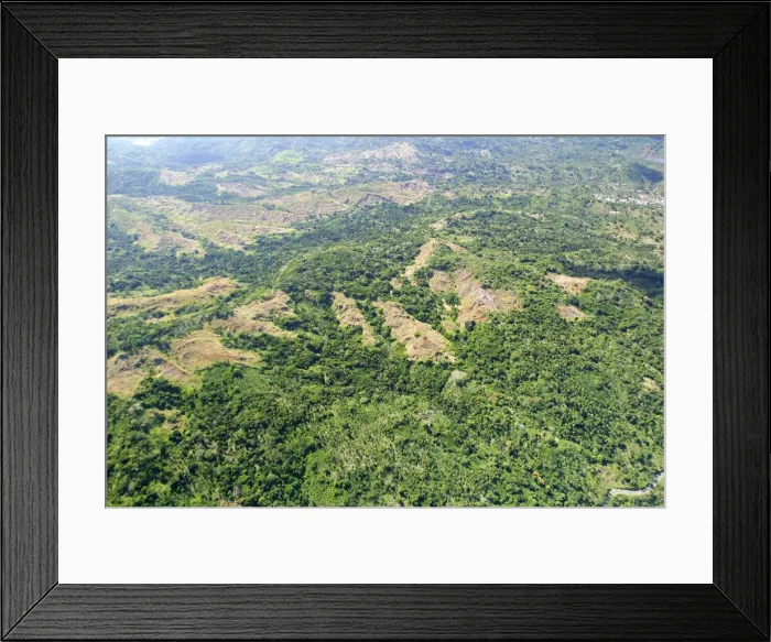 Framed Print : Deforestation Mayotte Island Indian Ocean Framed Print : Deforestation Mayotte Island Indian Ocean