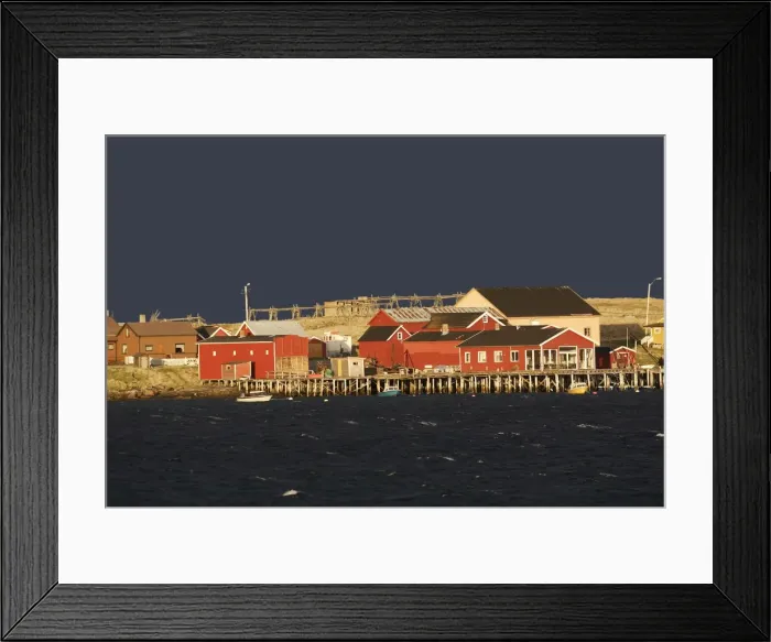 Framed Print : Village d'Ekkoroy by Varanger fjord - Norway