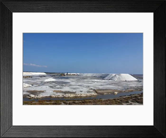 Framed Print : Salt Production. Camargue - Provence - France Framed Print : Salt Production. Camargue - Provence - France