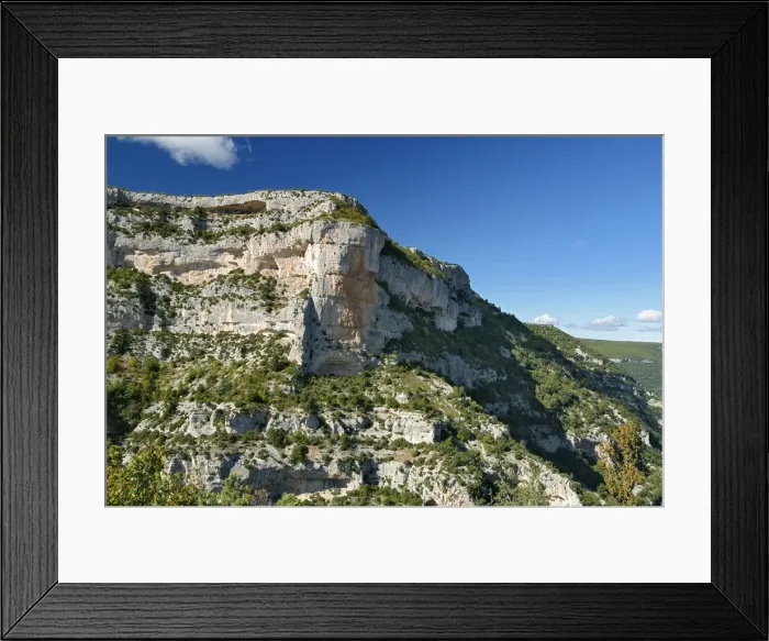 Framed Print : Mediterranean landscape. Nesque gorges - Vaucluse - Provence - France Framed Print : Mediterranean landscape. Nesque gorges - Vaucluse - Provence - France