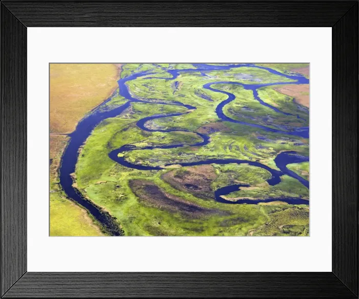 Framed Print : Zambia - Flight over Bangweuleu marshes Africa Framed Print : Zambia - Flight over Bangweuleu marshes Africa