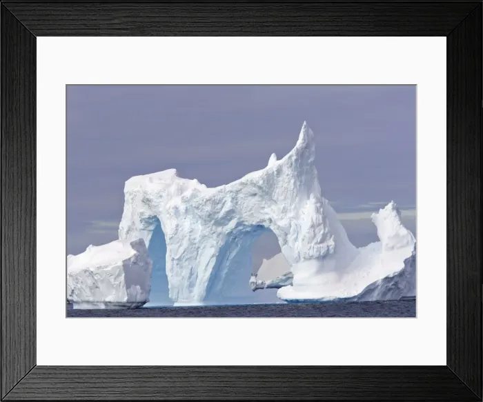 Framed Print : Iceberg - double arch Antarctic Peninsula Framed Print : Iceberg - double arch Antarctic Peninsula