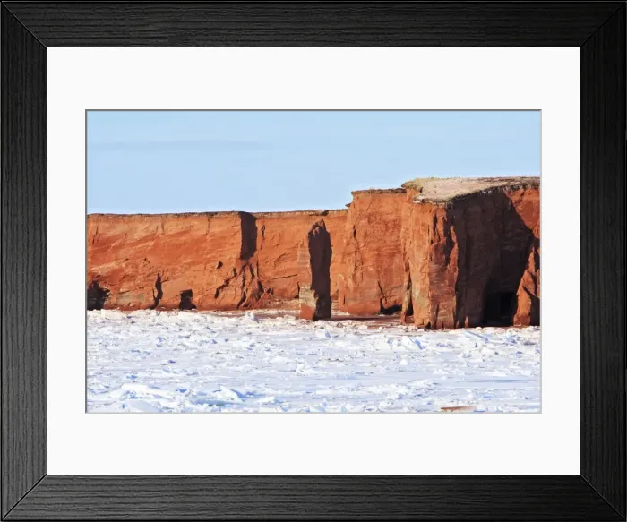 Framed Print : Sandstone Cliffs Island of Cap aux Meules, Magdalen Islands Canada Framed Print : Sandstone Cliffs Island of Cap aux Meules, Magdalen Islands Canada