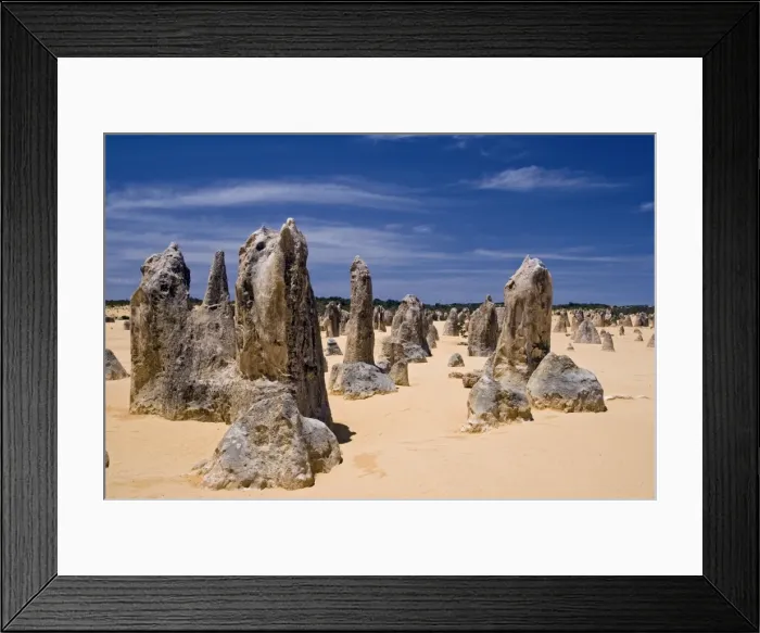 Framed Print : Limestone pillars in the Pinnacle Desert, Nambung National Park, Cervantes, Western Australia Framed Print : Limestone pillars in the Pinnacle Desert, Nambung National Park, Cervantes, Western Australia