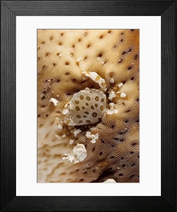 Framed Print : A commensal harlequin crab (Lissocarcinus orbicularis) living on a sea cucumber (Holothuroidea). Similan Islands, Andaman Sea, Thailand Framed Print : A commensal harlequin crab (Lissocarcinus orbicularis) living on a sea cucumber (Holothuroidea). Similan Islands, Andaman Sea, Thailand