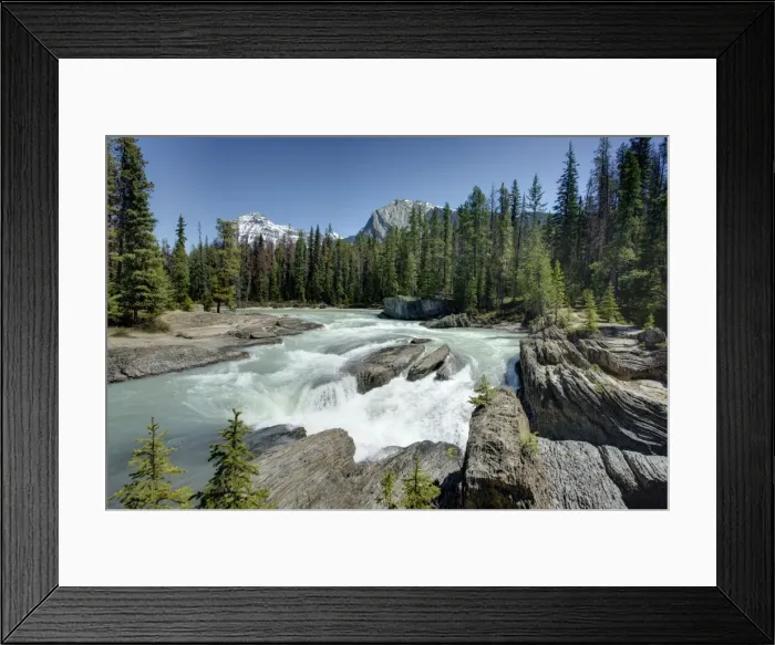 Framed Print : Natural Bridge on Kicking Horse River with Mount Steven - Yoyo National Park Alberta, Canada LA004178 Framed Print : Natural Bridge on Kicking Horse River with Mount Steven - Yoyo National Park Alberta, Canada LA004178