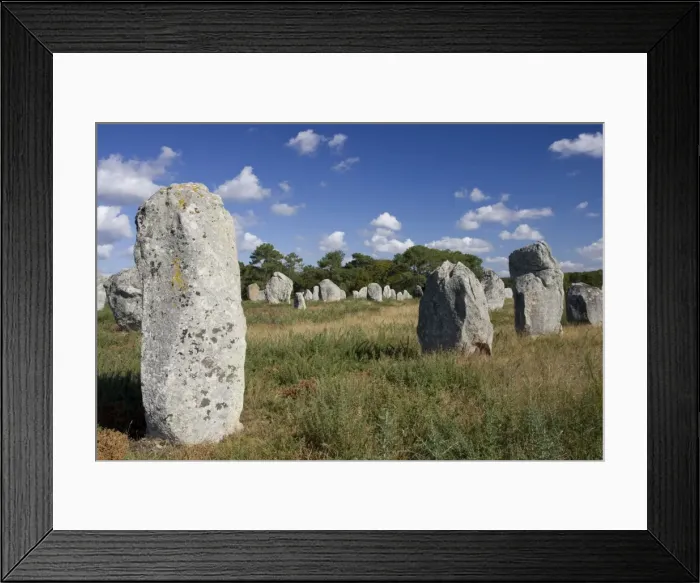 Framed Print : Megalithic aignements de Kermario, prehistoric standing stones or menhirs Carnac, Brittany, France Framed Print : Megalithic aignements de Kermario, prehistoric standing stones or menhirs Carnac, Brittany, France