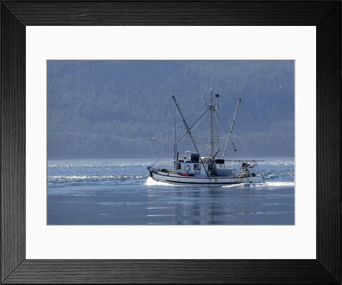 Framed Print : Fishing boat. Johnstone Strait - British Colombia - Canada Framed Print : Fishing boat. Johnstone Strait - British Colombia - Canada