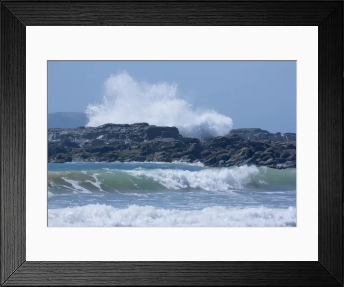 Framed Print : Blowhole massive waves rushing up against cliffs creating an uprising fountain Porpoise Bay, Catlins, South Island, New Zealand Framed Print : Blowhole massive waves rushing up against cliffs creating an uprising fountain Porpoise Bay, Catlins, South Island, New Zealand