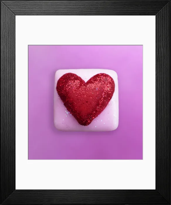 Framed Print : Fairy Cake - heart Digital Manipulation: background colour Framed Print : Fairy Cake - heart Digital Manipulation: background colour