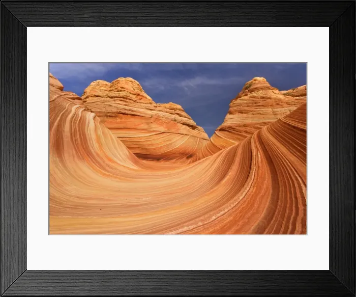 Framed Print : The Wave - carved rock eroded into a wave-like formation made of jurrasic-age Navajo Sandstone that is approximately 190 millions old - the crown jewel of the Southwest - Coyote Buttes North - Vermillion Cliffs - Grand Staircase Escalante National Framed Print : The Wave - carved rock eroded into a wave-like formation made of jurrasic-age Navajo Sandstone that is approximately 190 millions old - the crown jewel of the Southwest - Coyote Buttes North - Vermillion Cliffs - Grand Staircase Escalante National