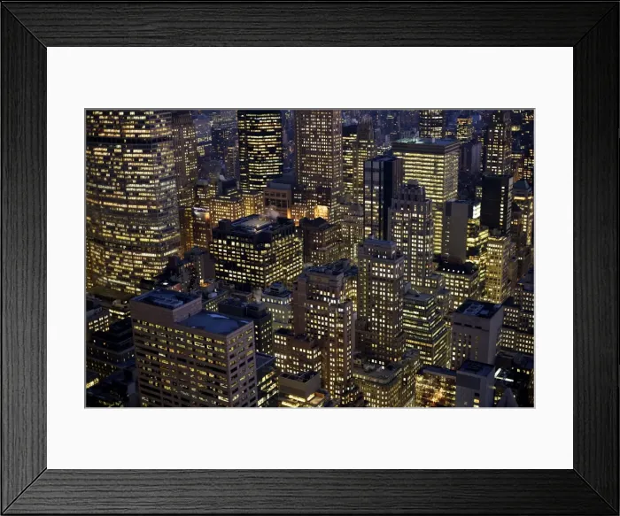 Framed Print : New York City - Manhatten - at night from 30 Rockefella plaza Framed Print : New York City - Manhatten - at night from 30 Rockefella plaza