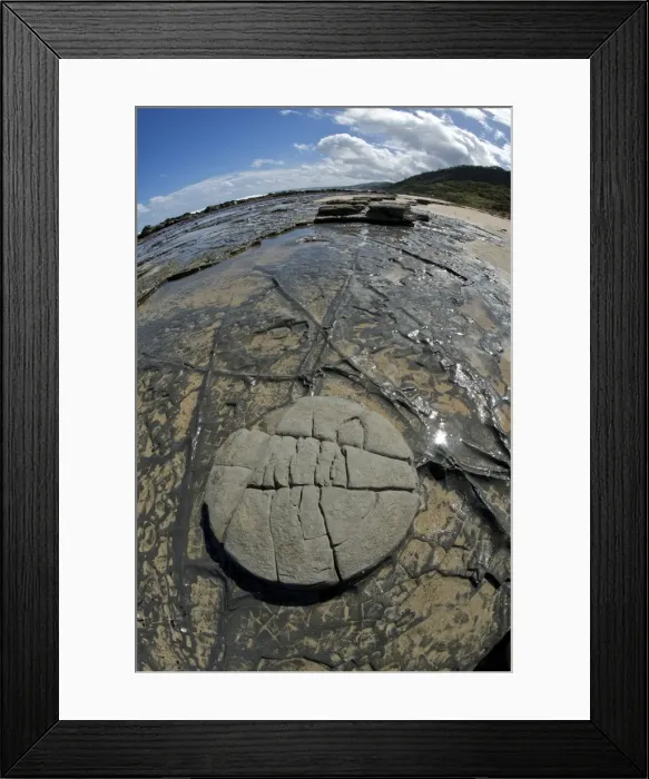 Framed Print : Unusual rock formation - fish eye lens - Great Ocean Road - Victoria - Australia Framed Print : Unusual rock formation - fish eye lens - Great Ocean Road - Victoria - Australia