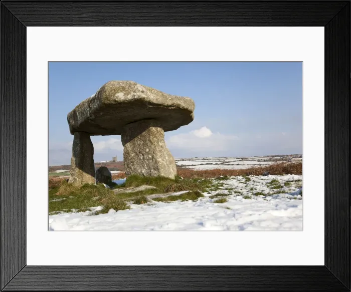 Framed Print : Lanyon Quoit - Ding Dong mine beyond - Penwith - Cornwall - UK Framed Print : Lanyon Quoit - Ding Dong mine beyond - Penwith - Cornwall - UK