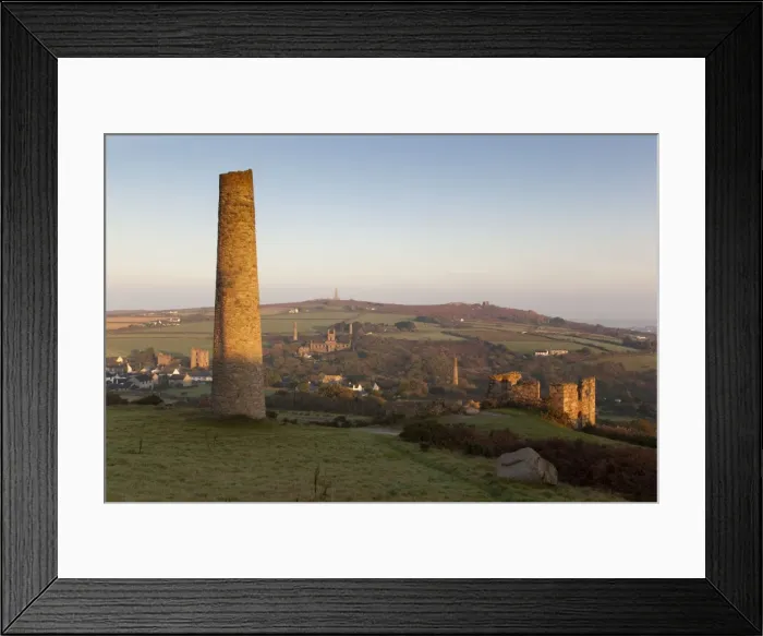 Framed Print : Carnkie - Carn Brea hill - ruins of former tin mines - Cornwall - UK Framed Print : Carnkie - Carn Brea hill - ruins of former tin mines - Cornwall - UK