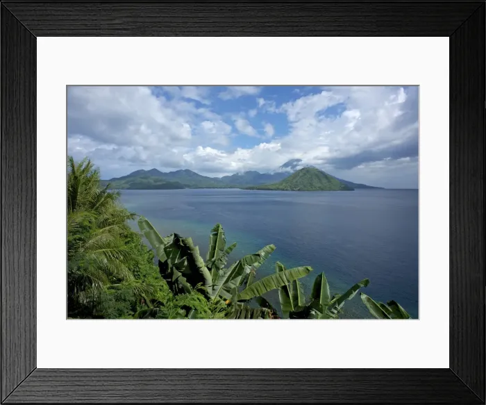 Framed Print : View toward Island of Tidore from Ternate - Spice Islands Indonesia Framed Print : View toward Island of Tidore from Ternate - Spice Islands Indonesia